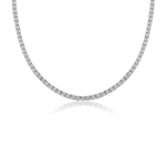Load image into Gallery viewer, 14k White Gold Lab-Created Diamond Choker Necklace