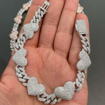 Load image into Gallery viewer, Lab Grown 14mm Heart Cuban Link Chain