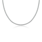 Load image into Gallery viewer, 14k White Gold 6 Carat Diamond Tennis Necklace