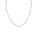 Load image into Gallery viewer, 14k White Gold Lab Grown Diamond Multi-Shape Tennis Necklace