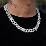 Load image into Gallery viewer, Diamond Star Infinity Chain (15mm) in White Gold