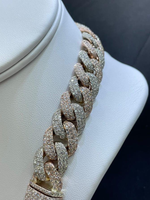 Load image into Gallery viewer, 16mm Round Lab Grown Diamond 3 Row Iced Out Miami Cuban Link Chain