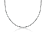 Load image into Gallery viewer, 10ct White Gold Lab-Created 4-Prong Diamond Tennis Necklace