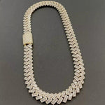 Load image into Gallery viewer, 20mm Round and Baguette Lab Grown Diamond Men's Cuban Link Iced Out Rapper Chain