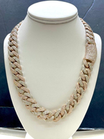 Load image into Gallery viewer, 16mm Round Lab Grown Diamond 3 Row Iced Out Miami Cuban Link Chain