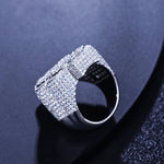 Load image into Gallery viewer, 925 Sterling Silver Micro Pave Lab Grown Diamond US Dollar Ring