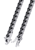 Load image into Gallery viewer, 14 kt Lab Black diamond tennis Necklace