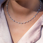 Load image into Gallery viewer, 14k White Gold Lab Grown Diamond Multi-Shape Tennis Necklace