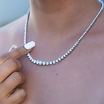 Load image into Gallery viewer, 10ct White Gold Lab-Created Fancy Gold Palted Jewellery Set