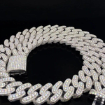Load image into Gallery viewer, 22mm Round Lab Grown Diamonds Studded Cuban Link Men's Iced Out Rapper Chains