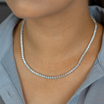 Load image into Gallery viewer, 14k White Gold Lab-Created Diamond Choker Necklace