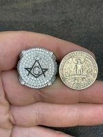 Load image into Gallery viewer, HarlemBling Real Solid 925 Silver Mens Freemason Masonic Ring