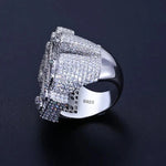 Load image into Gallery viewer, 925 Sterling Silver Micro Pave Lab Grown Diamond US Dollar Ring