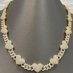 Load image into Gallery viewer, Lab Grown 14mm Heart Cuban Link Chain