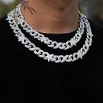 Load image into Gallery viewer, Diamond Star Infinity Chain (15mm) in White Gold