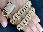 Load image into Gallery viewer, 18MM Baguette and Round VVS Lab Grown Link Iced Out Hip Hop Chain
