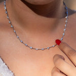 Load image into Gallery viewer, 14k White Gold Lab Grown Diamond Multi-Shape Tennis Necklace