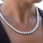 Load image into Gallery viewer, 14 kt Diamond tennis necklace