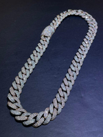 Load image into Gallery viewer, 16mm Round Lab Grown Diamond 3 Row Iced Out Miami Cuban Link Chain
