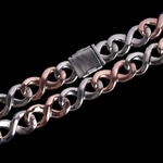 Load image into Gallery viewer, 20mm Two Tone Infinity Iced Out Diamond Necklace Chain