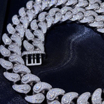 Load image into Gallery viewer, 14 kt Sterling Silver Cuban Chain with Lab Diamond