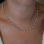 Load image into Gallery viewer, 14k White Gold Lab Grown Diamond Multi-Shape Tennis Necklace