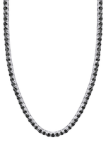 Load image into Gallery viewer, 14 kt Lab Black diamond tennis Necklace