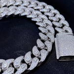Load image into Gallery viewer, 14 kt Sterling Silver Cuban Chain with Lab Diamond