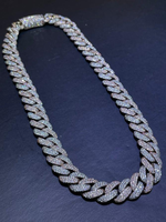 Load image into Gallery viewer, 16mm Round Lab Grown Diamond 3 Row Iced Out Miami Cuban Link Chain