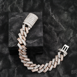 Load image into Gallery viewer, 16mm Channel Set Baguette Cuban Bracelet