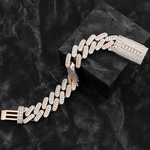 Load image into Gallery viewer, 18 mm White Gold Round Diamond Cuban Chain