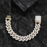 Load image into Gallery viewer, 19mm Raised Prong Set Cuban Bracelet