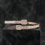 Load image into Gallery viewer, Rose Gold Baguette Bracelet Real 14k Rose gold filled finish