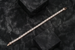 Load image into Gallery viewer, 14k White Gold Baguettes & Rounds Rectangle Bracelet