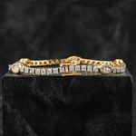 Load image into Gallery viewer, 14k Yellow Gold Vintage Costume Tennis Bracelet