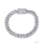 Load image into Gallery viewer, 10K White Gold Diamond Cuban Link Bracelet