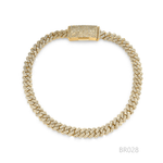Load image into Gallery viewer, 10k Yellow Gold Diamond Cuban Link Bracelet