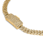 Load image into Gallery viewer, 10k Yellow Gold Diamond Cuban Link Bracelet