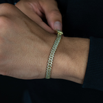 Load image into Gallery viewer, 10k Yellow Gold Diamond Cuban Link Bracelet