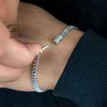 Load image into Gallery viewer, 14 K Solid Gold Diamond Cuban Link Bracelet 4.6mm 0.82ctw