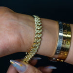 Load image into Gallery viewer, 14 kt Cuban Bracelet Iced Out Miami Hip Hop Jewelry For Unisex