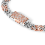 Load image into Gallery viewer, 10k Two-Tone White and Rose Gold Diamond Bracelet