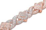 Load image into Gallery viewer, 14k Rose Gold Royal Asscher Cut Diamond Bracelet