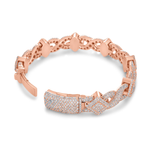 Load image into Gallery viewer, 14k Rose Gold Royal Asscher Cut Diamond Bracelet