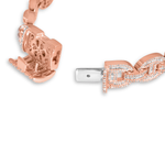 Load image into Gallery viewer, 10k Rose Gold Diamond Baguette Bracelet 4.79 ctw