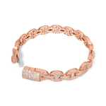 Load image into Gallery viewer, 10k Rose Gold Diamond Baguette Bracelet 4.79 ctw