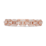 Load image into Gallery viewer, 10k Rose Gold Diamond Baguette Bracelet 4.79 ctw