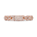 Load image into Gallery viewer, 10k Rose Gold Diamond Baguette Bracelet 4.79 ctw