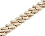 Load image into Gallery viewer, 14k Yellow Gold Cuban Link Diamond Bracelet