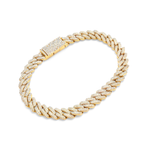 Load image into Gallery viewer, 14k Yellow Gold Cuban Link Diamond Bracelet